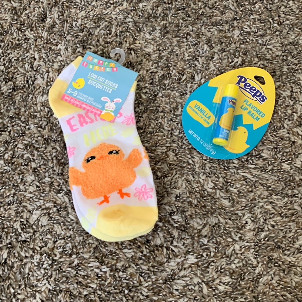 NWT Peep Socks and Chapstick Set